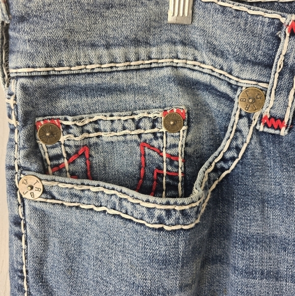 TRUE RELIGION Rocco Relaxed Skinny Mens Jeans Light Blue Size 44 Measured 46x32 - Picture 8 of 15